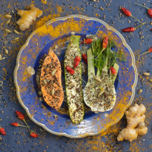 Gewürze und Gemüse für ein Curry Gewürze und Gemüse für ein Curry